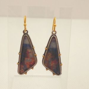 NWOT Handmade Rock lookalike earrings